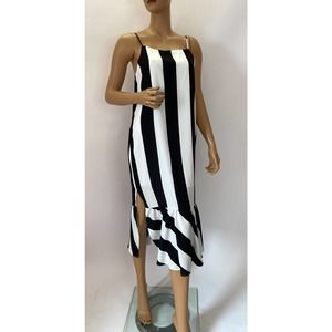 dress black and white Striped Size 6 Small